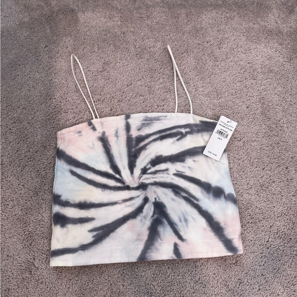 American Eagle Outfitters Spiral Tie-Dye Camisole - Black & Pastel